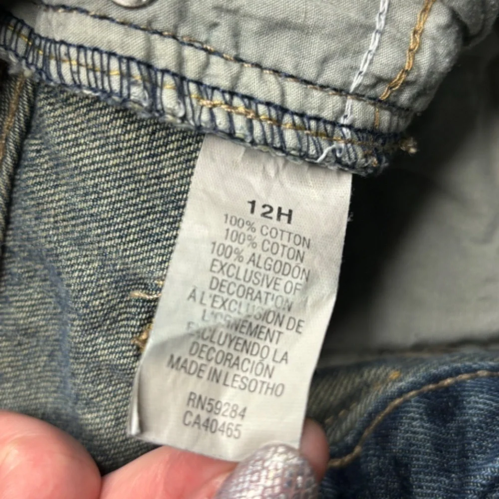 The Childrens Place Boys Jeans Size 12 Husky Bootcut Denim Blue Jeans